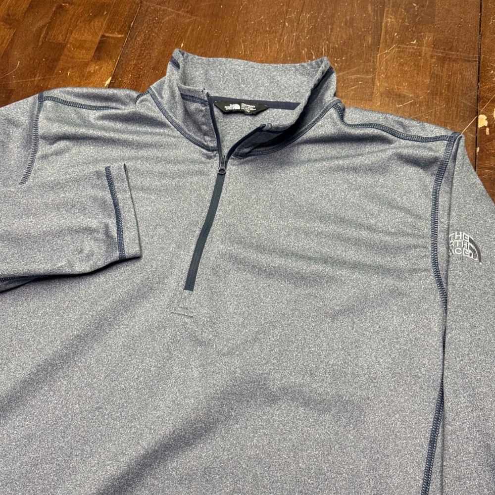 The North Face Pullover Men XXL Blue Heathered Quarter 1/4 zip Gorpcore hiking